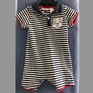 Baby Romper - One Piece Romper - Dog - Stripes - Size 6-9M - First Impressions